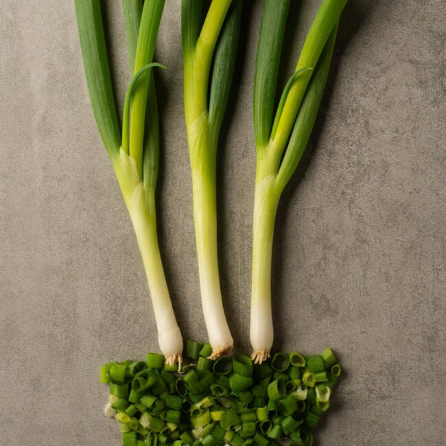 Adrian Crook Cuisine food photography of spring onions